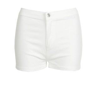 Boohoo White Stretchy Jean Shorts *Never worn*